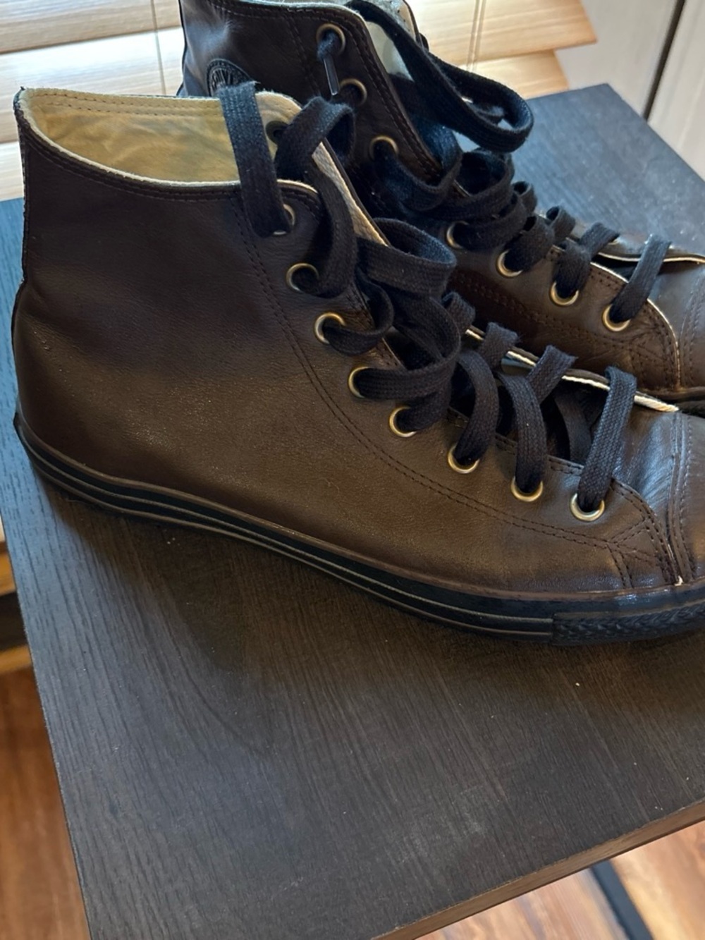 Converse Brown Leather High-Top Sneakers